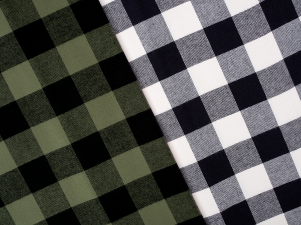 Flanell Baumwollflanell Maverick - Schwarz/Weiss